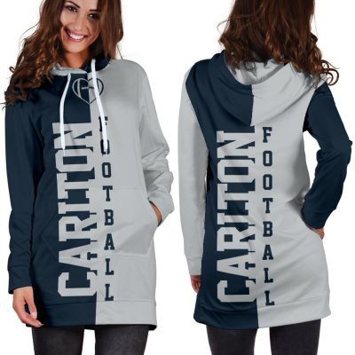 AFL Carlton Blues Navy Blue Women Hoodie Dress