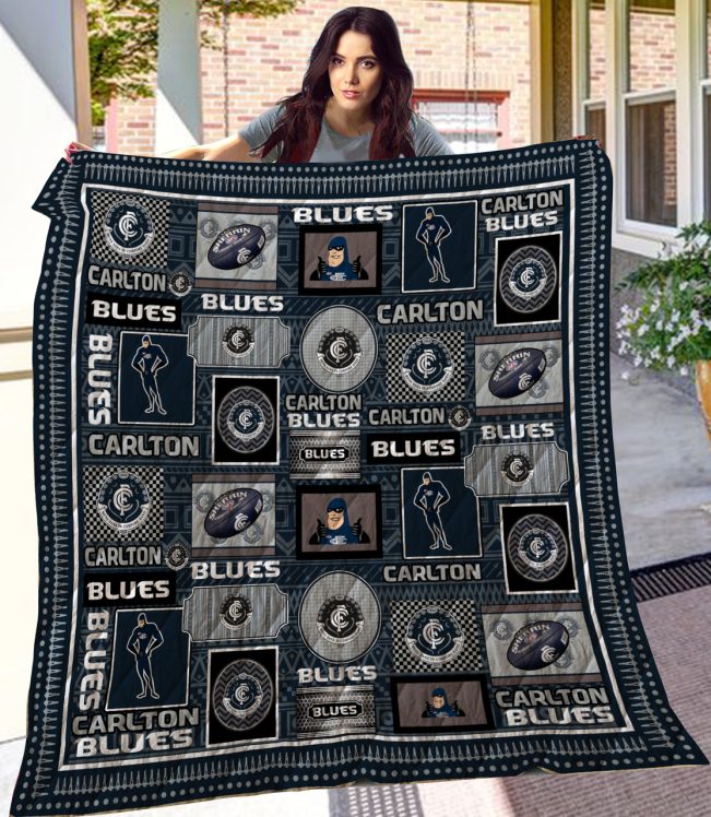 AFL Carlton Blues Quilt Blanket V1