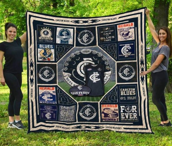AFL Carlton Blues Quilt Blanket V3