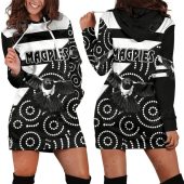 AFL Collingwood Magpies Black Indigenous Women Hoodie Dress