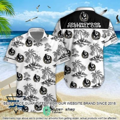 AFL Collingwood Magpies Coconut Tree Islands Hawaiian Shirt