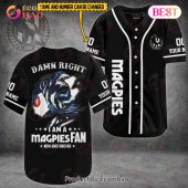 AFL Collingwood Magpies Custom Name Number FAN Now And Forever Baseball Jersey