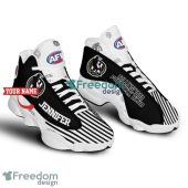 Afl Collingwood Magpies Custom Name Striped Air Jordan 13 Shoes 3932.jpeg - demo10