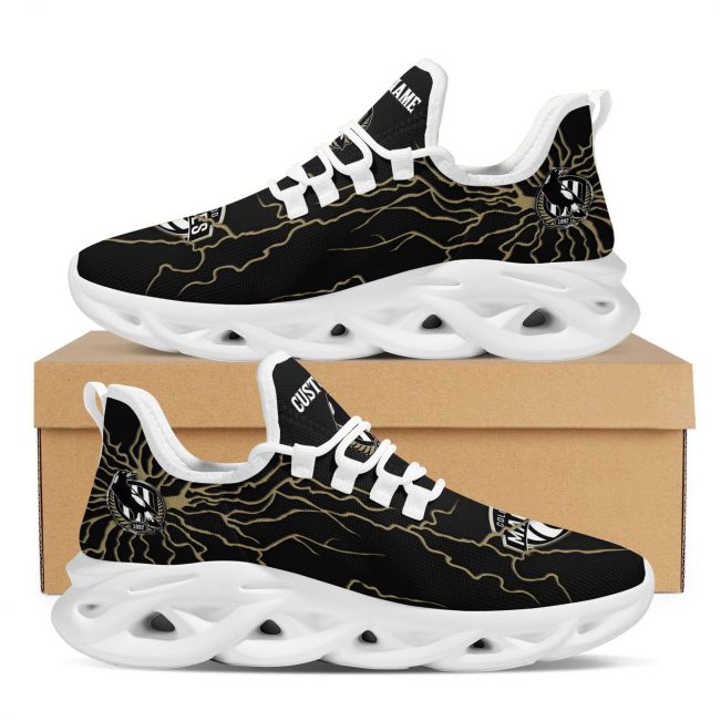 AFL Collingwood Magpies Custom Name Stylish Graffiti Max Soul Shoes