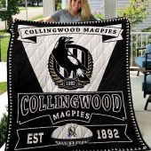 AFL Collingwood Magpies EST 1892 Quilt Blanket