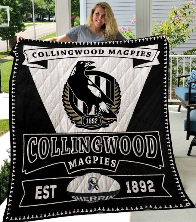 AFL Collingwood Magpies EST 1892 Quilt Blanket