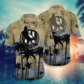 AFL Collingwood Magpies Palm Tree Beach Hawaiian Shirt