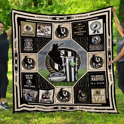AFL Collingwood Magpies Quilt Blanket V2 AFL Collingwood Magpies Quilt Blanket V2
