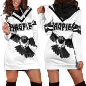 AFL Collingwood Magpies White Mascot Women Hoodie Dress