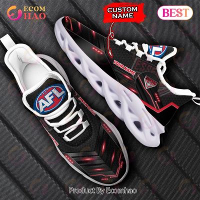AFL Essendon Bombers Custom Name Black Red Max Soul Shoes