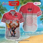 AFL Essendon Bombers Custom Name Mascot Hawaiian Shirt