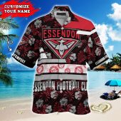 Afl Essendon Bombers Custom Name Tropical Flowers Hawaiian Shirt 3251.jpg - demo10