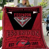AFL Essendon Bombers EST 1997 Quilt Blanket