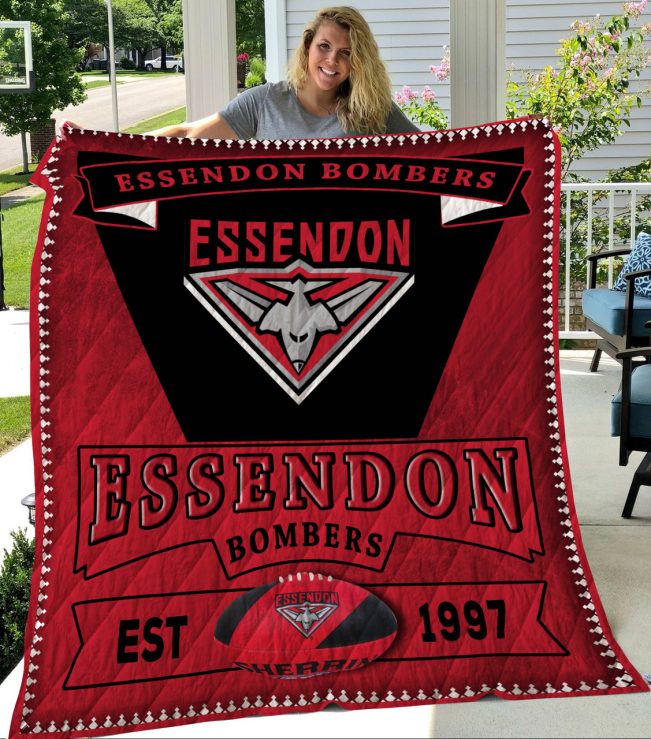AFL Essendon Bombers EST 1997 Quilt Blanket