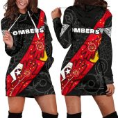 AFL Essendon Bombers Indigenous Red Black Women Hoodie Dress