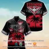 AFL Essendon Bombers Palm Trees Beach Hawaiian Shirt