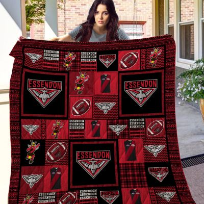 AFL Essendon Bombers Quilt Blanket V1 AFL Essendon Bombers Quilt Blanket V1