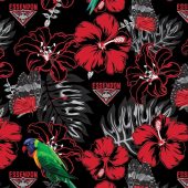 Afl Essendon Bombers Red Black Hibiscus Hawaiian Shirt 3437.jpg - demo10