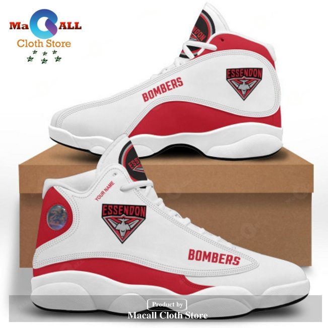 AFL Essendon Bombers White Red Air Jordan 13 Shoes