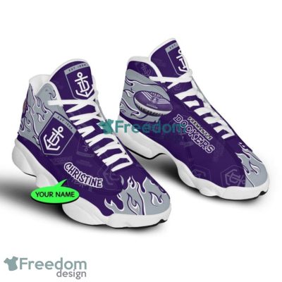 AFL Fremantle Dockers Custom Name Fire Air Jordan 13 Shoes