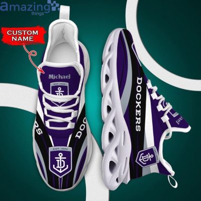 AFL Fremantle Dockers Custom Name Purple Black Max Soul Shoes