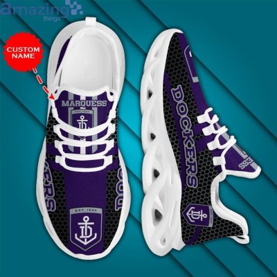 AFL Fremantle Dockers Custom Name Purple Gray Max Soul Shoes