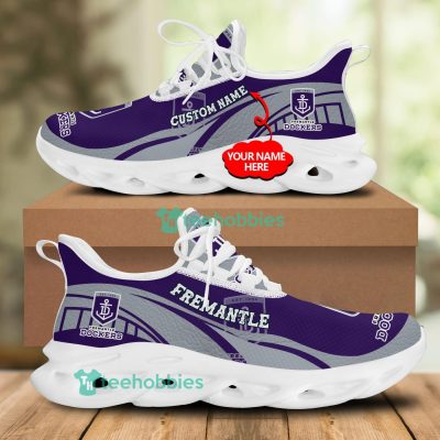 AFL Fremantle Dockers Custom Name Purple Gray Max Soul Shoes V2