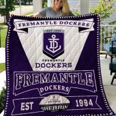 AFL Fremantle Dockers EST 1994 Quilt Blanket