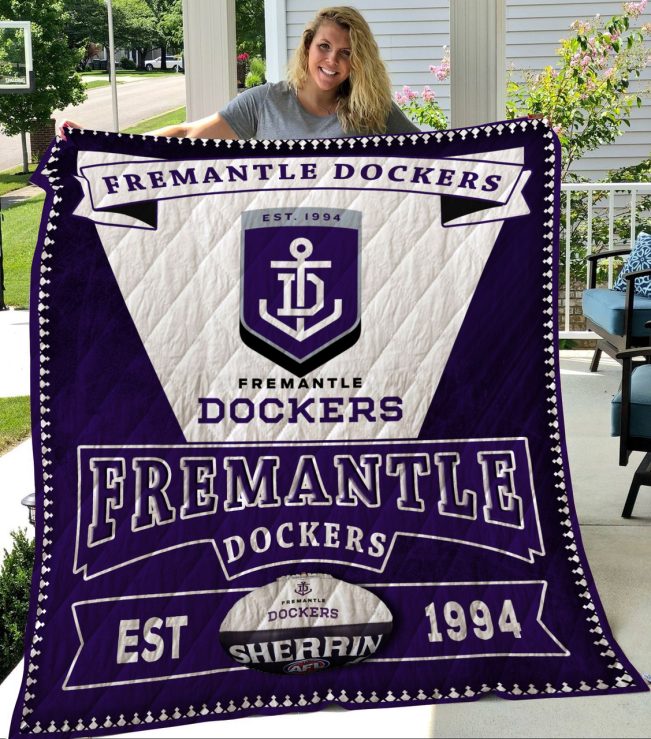 AFL Fremantle Dockers EST 1994 Quilt Blanket