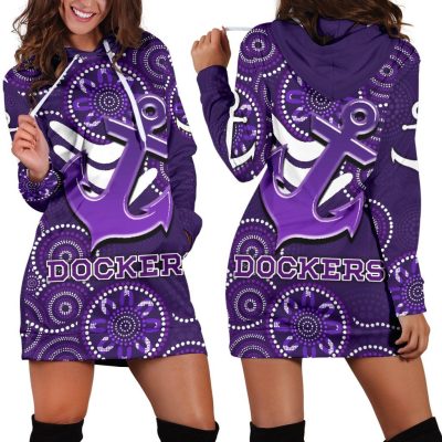 AFL Fremantle Dockers Indigenous Purple Women Hoodie Dress