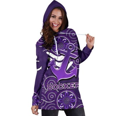 AFL Fremantle Dockers Indigenous Purple Women Hoodie Dress