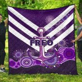 AFL Fremantle Dockers Purple Indigenous Freo Quilt Blanket
