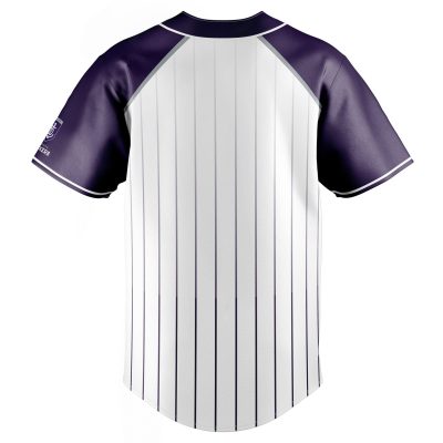 AFL Fremantle Dockers White Purple Baseball Jersey