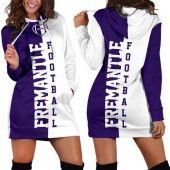 AFL Fremantle Dockers White Purple Women Hoodie Dress