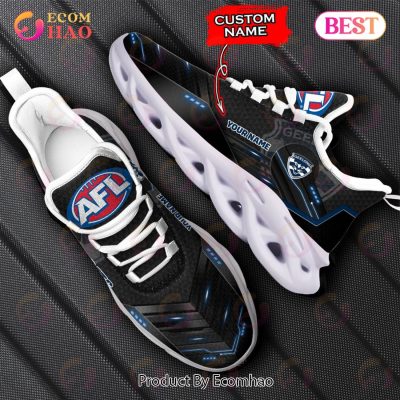 AFL Geelong Cats Custom Name Black Blue Max Soul Shoes
