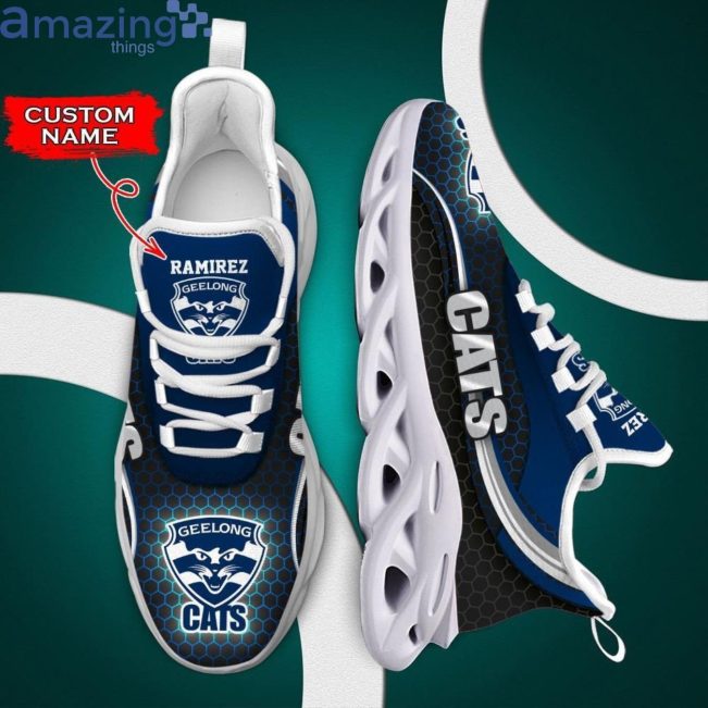 AFL Geelong Cats Custom Name Navy Blule Max Soul Shoes