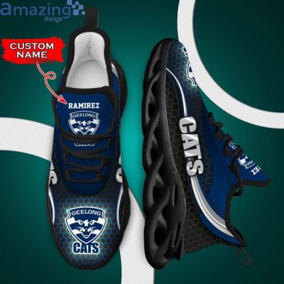 AFL Geelong Cats Custom Name Navy Blule Max Soul Shoes