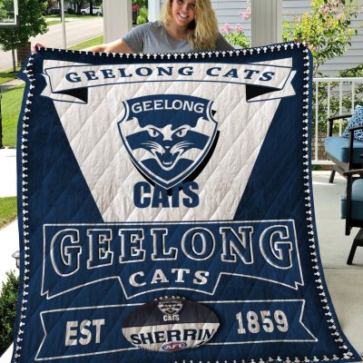 AFL Geelong Cats EST 1859 Quilt Blanket