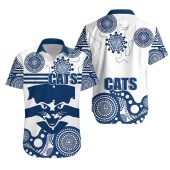 AFL Geelong Cats Indigenous Hawaiian Shirt V1