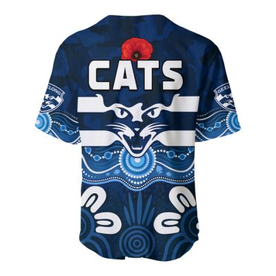 AFL Geelong Cats Indigenous Navy Blue Baseball Jersey