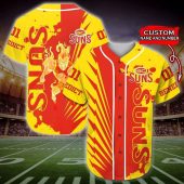 Afl Gold Coast Suns Custom Name Number Mascot Baseball Jersey 4741.jpeg - demo10
