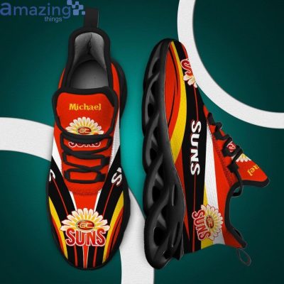 AFL Gold Coast Suns Custom Name Red Black Max Soul Shoes