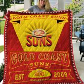 AFL Gold Coast Suns EST 2009 Quilt Blanket