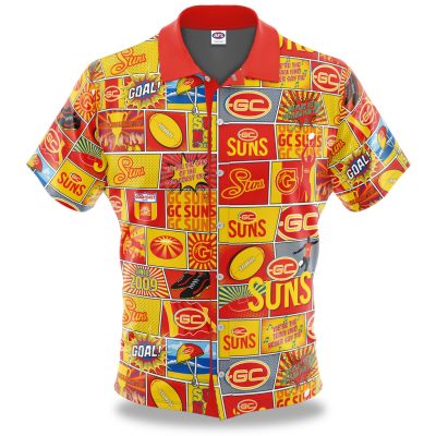 AFL Gold Coast Suns Fanatic Hawaiian Shirt