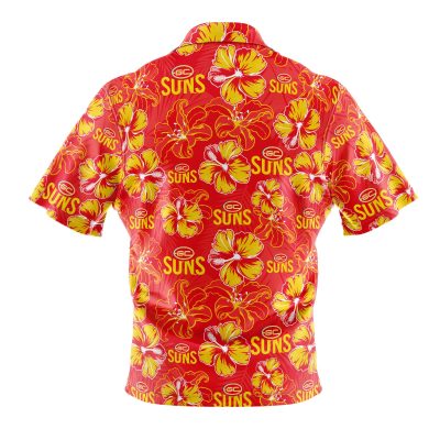AFL Gold Coast Suns Floral Hawaiian Shirt