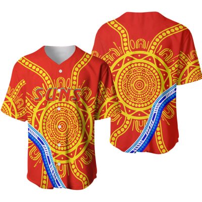 AFL Gold Coast Suns Indegenous Red Baseball Jersey V2
