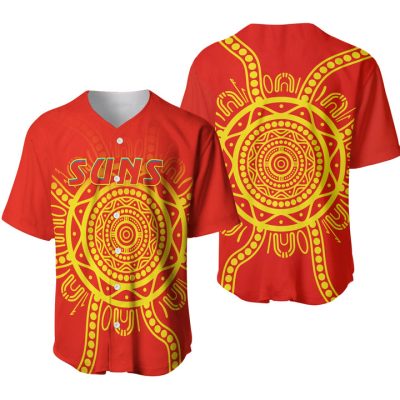 AFL Gold Coast Suns Indegenous Red Baseball Jersey V3