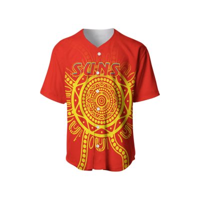 AFL Gold Coast Suns Indegenous Red Baseball Jersey V3