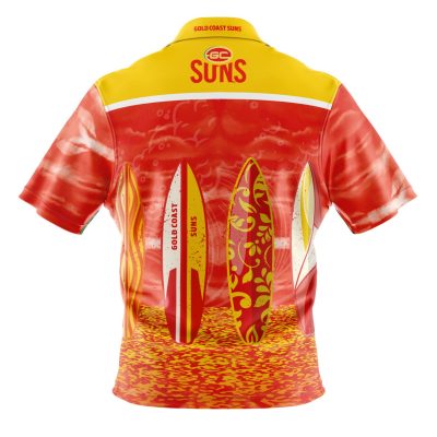 AFL Gold Coast Suns Surfboard Hawaiian Shirt