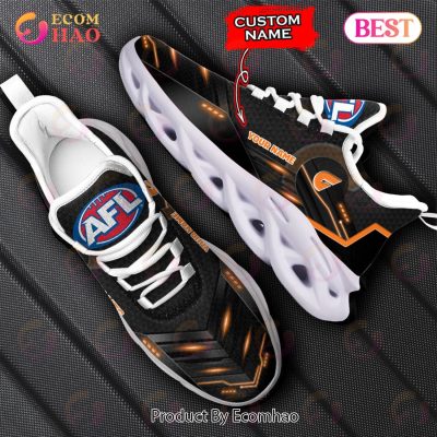 AFL Greater Western Sydney Giants Custom Name Black Orange Max Soul Shoes